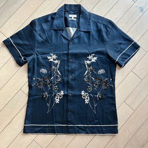 Men's Reiss FIERRO CUBAN COLLAR FLORAL SHIRT Size Medium
